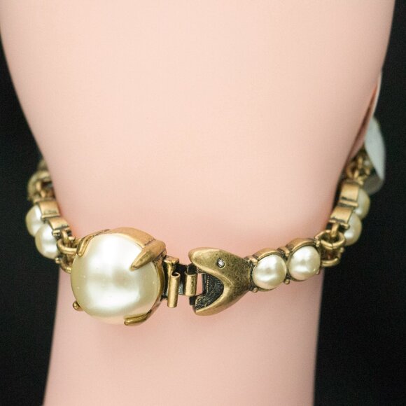 LULU FROST FAUX PEARL SNAKE BRACELET -  JBTYPA1 - Picture 2 of 7
